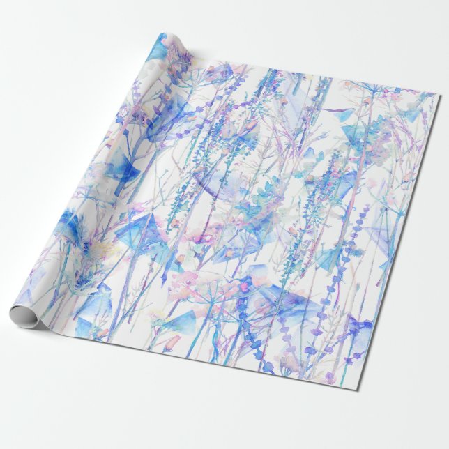 Papel De Presente Dreamy Pastel Floral (Desenrolado)