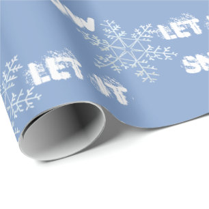 Papel De Presente Dreamy Snowflakes Deixe-o Nadar Papel