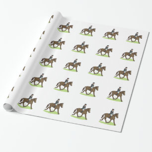 Papel De Presente Dressage Rider em Trot