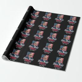 Papel De Presente Drill Baby Drill Trump 2025 Independência da Améri