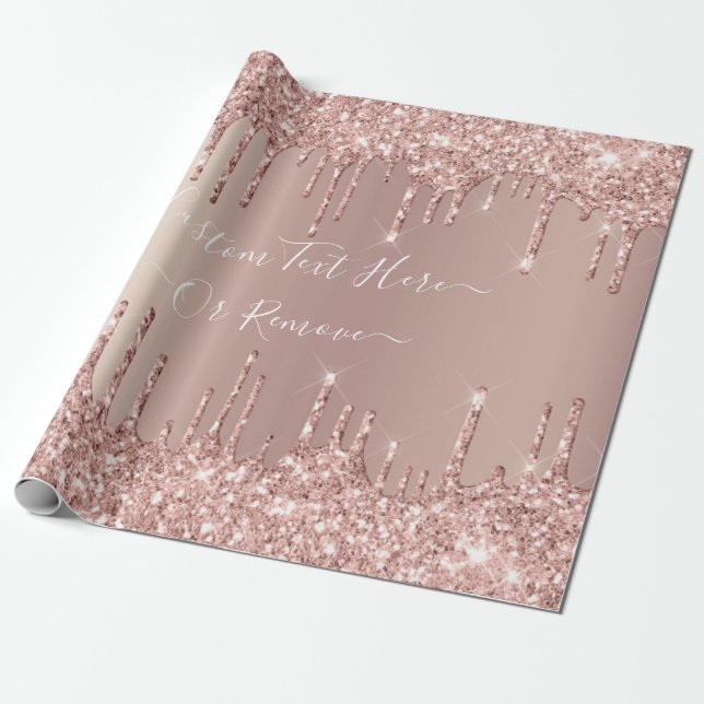 Papel De Presente Drives Sparkle Luminter de Blush Dourado rosa - Se (Desenrolado)