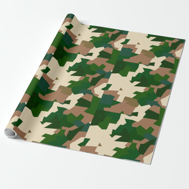 Papel De Presente Dry Tundra Camo (Desenrolado)