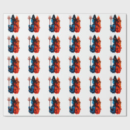 Papel De Presente Dualidade Divina: Camiseta Azul Shiva & Ganesha