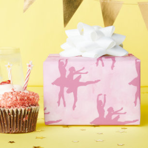 Papel De Presente Duas Ballerinas Rosa Toda Ocasião