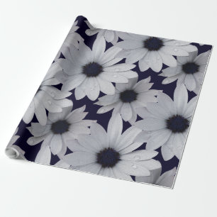 Papel De Presente duas flores brancas