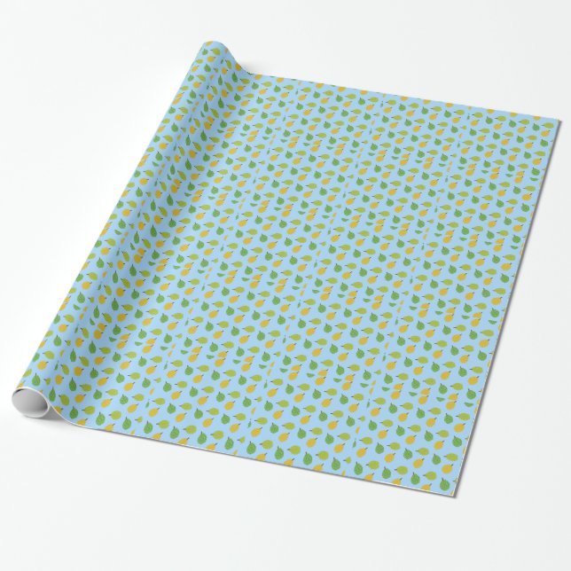 Papel De Presente durianos azuis (Desenrolado)