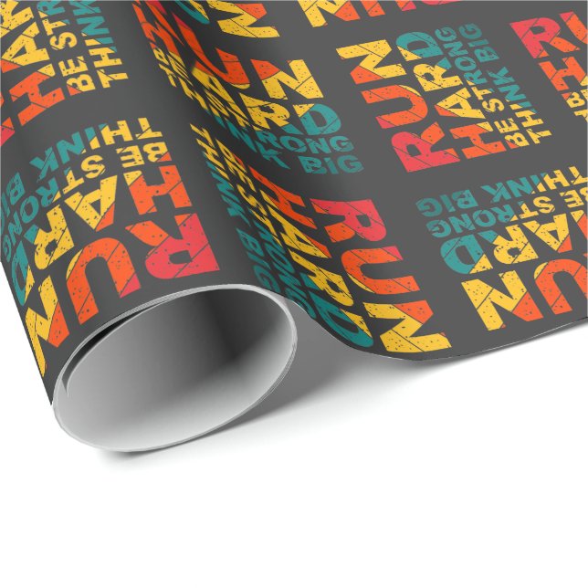 Papel De Presente Duro, seja forte, pense grande (Ponta do rolo)