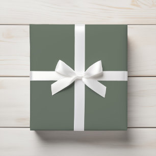 Papel De Presente Dusty Eucalyptus Sage Cor Verde Sólida