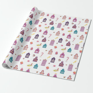 Papel De Presente Dutch St. Nicholas Day Sinterklaas Holiday, Houses