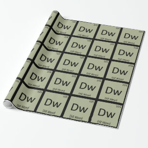 Papel De Presente Dw - Dill Weed Chemistry Símbolo de Mesa Periódi