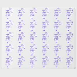 Papel De Presente É 60º aniversário adicionar nome roxo espanhol r