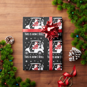 Papel De Presente É assim que eu rodo Santa engraçado andando de car