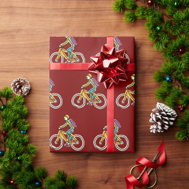 Papel De Presente E-Bike Stickman (Presente de Natal)
