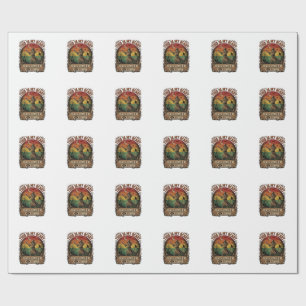 Papel De Presente É Bruxa Catrina de Halloween Assustador