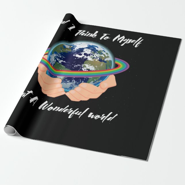 Papel De Presente E Eu Penso Que Um Mundo Maravilhoso (Desenrolado)