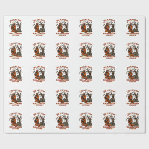 Papel De Presente É Fantasmagórico Fantasia de Halloween Laranja Cei