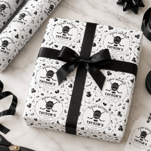 Papel De Presente É hora do jogo Festa de 5 anos de hóquei no gelo 