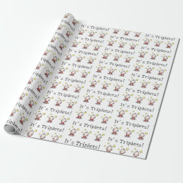 Papel De Presente É Triplets! Unisex, Bebê Dom Wrap