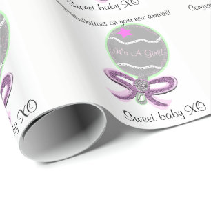 Papel De Presente É um Bicho de Bebê Rosa