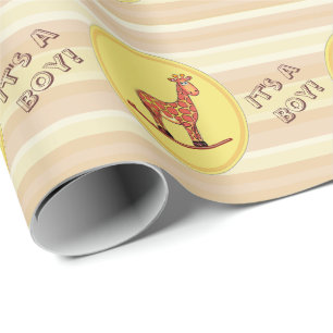 Papel De Presente É um Cavalo de Pedra-Girafa