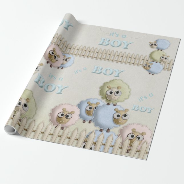 Papel De Presente É um menino (Desenrolado)