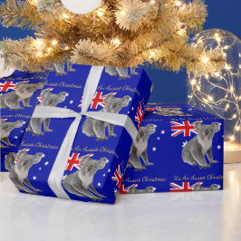 Papel De Presente É um Natal Aussie com um Koala
