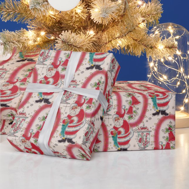 Papel De Presente É um Natal retrô  (Feriados)