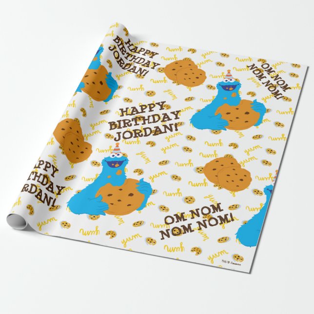 Papel De Presente É um Padrão de Festa de Biscoito (Desenrolado)