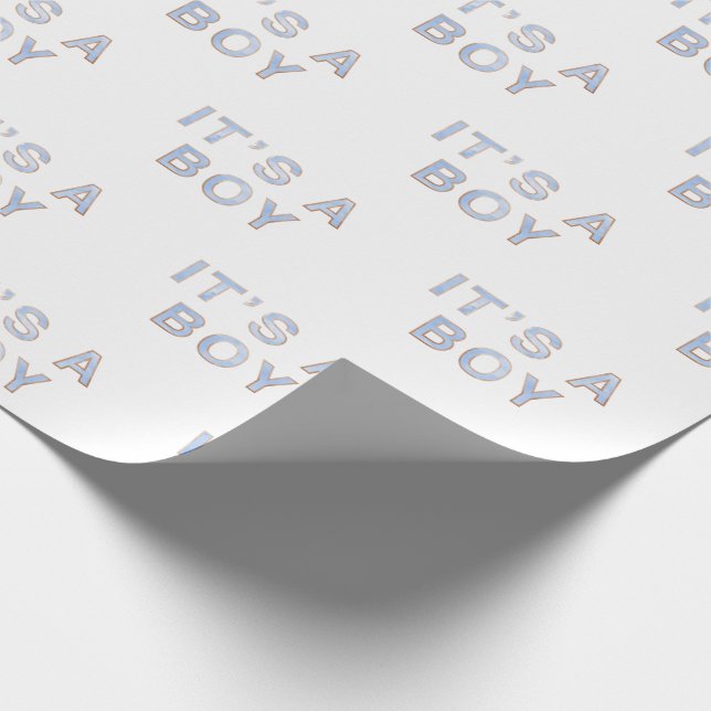 Papel De Presente É um papel de enfeite de bebê azul (Ponta)