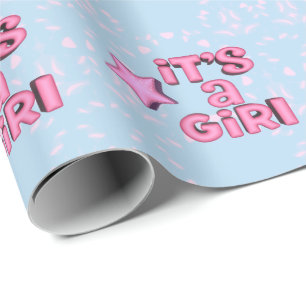 Papel De Presente É uma estrela de texto 3D para garotas