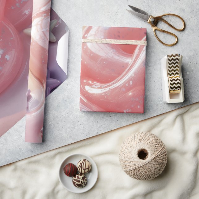Papel De Presente É uma Festa de Aniversário de Slime Para Meninas  (Artesanato)