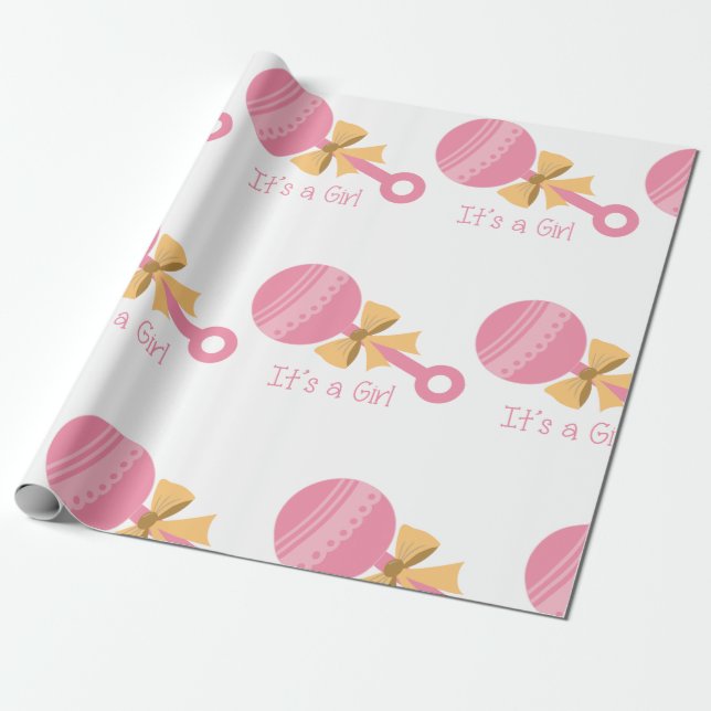 Papel De Presente É Uma Garota Rattle (Desenrolado)