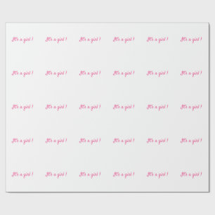 Papel De Presente É uma menina Minimalista