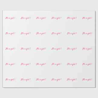 Papel De Presente É uma menina Minimalista