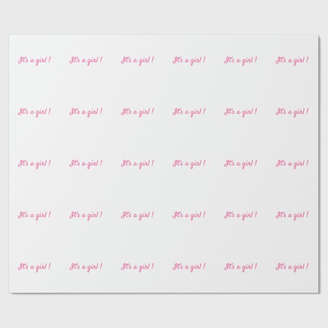 Papel De Presente É uma menina Minimalista (Aberto)