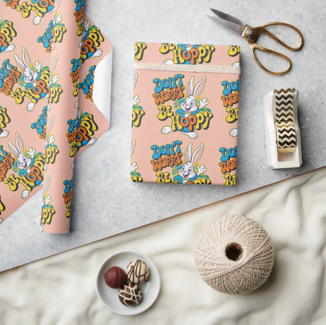 Papel De Presente Easter CarD funny Bunny  Square Wrapping gift (Artesanato)