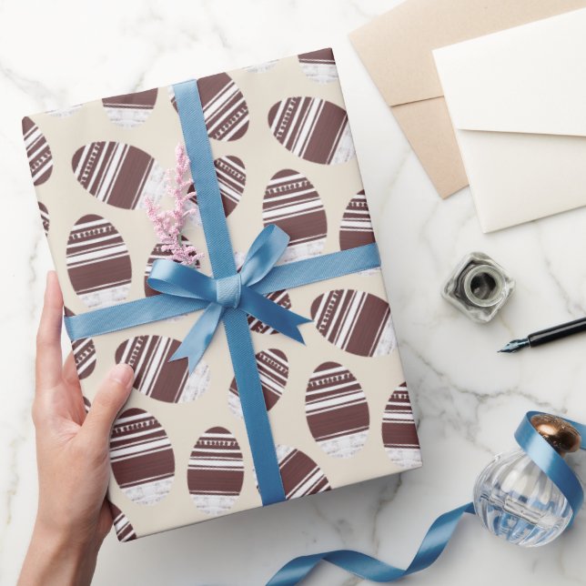 Papel De Presente Easter Chocolate Egg Pattern (Presentear)