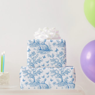 Papel De Presente Easter-rabbit-toile-de-jouy pattern