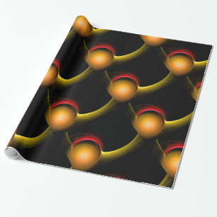 Papel De Presente ECLIPSE Amarelo vermelho vibrante preto