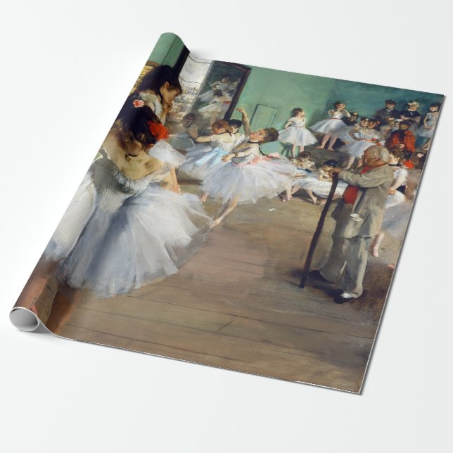 Papel De Presente Edgar Degas - A Classe da Dança (Desenrolado)