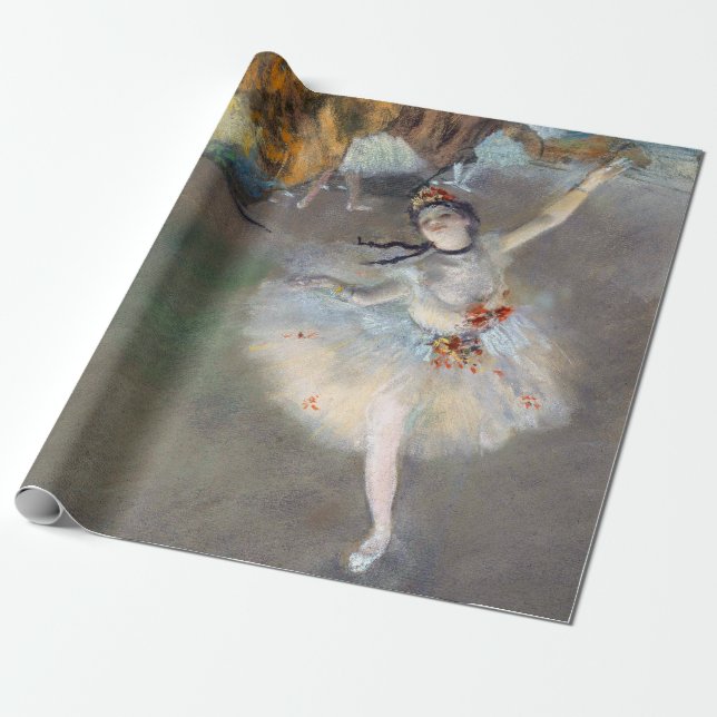Papel De Presente Edgar Degas - A Estrela / Dançarina no Palco (Desenrolado)