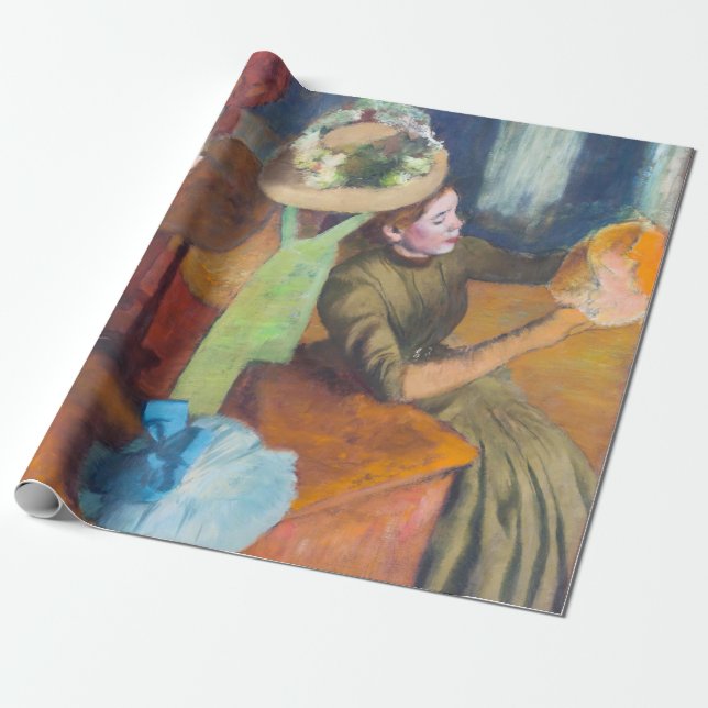 Papel De Presente Edgar Degas - A Loja de Chapéus (Desenrolado)