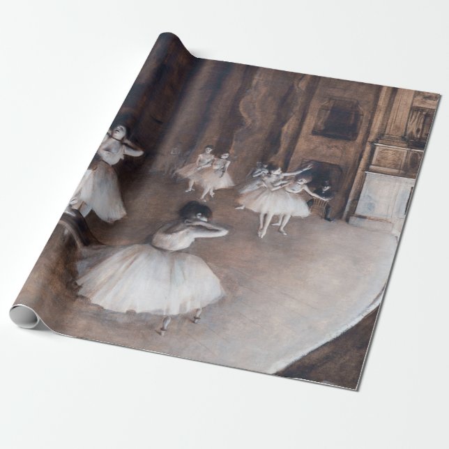 Papel De Presente Edgar Degas - Ensaio de Balés no Palco (Desenrolado)