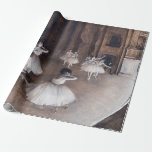 Papel De Presente Edgar Degas - Ensaio de Ballet no Palco