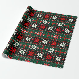Papel De Presente Edição de Natal 3 da Fair Isle Escandinava