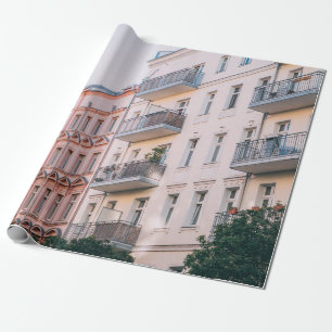 PAPEL DE PRESENTE EDIFÍCIOS BRANCOS E DE TINTA