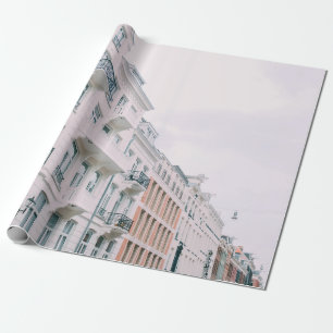PAPEL DE PRESENTE EDIFÍCIOS BRANCOS E MARINHOS