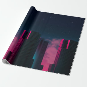 PAPEL DE PRESENTE EDIFÍCIOS CONCRETOS PERTO DE NUVENS BRANCAS