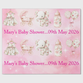 Papel De Presente Editable Pink Chinoiserie Wrapping Paper