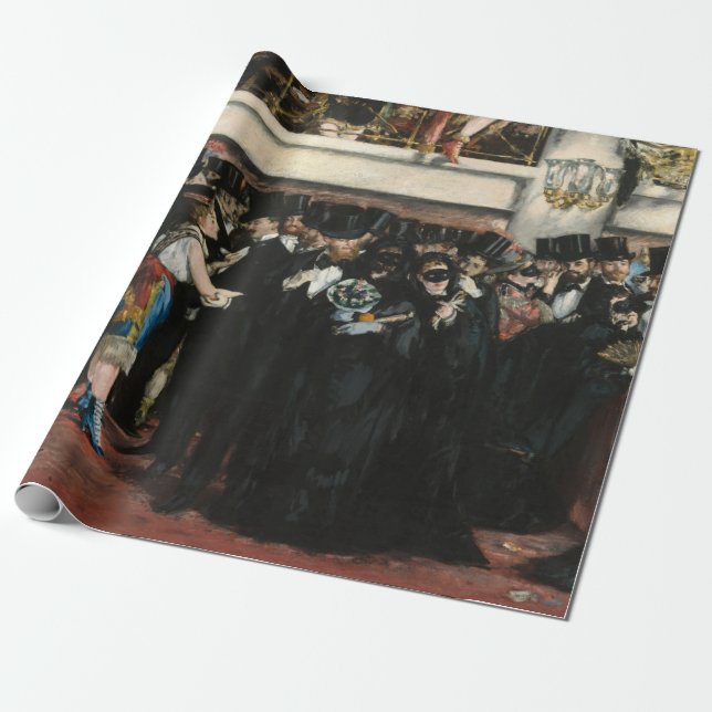 Papel De Presente Edouard Manet - Bola mascarada na Ópera (Desenrolado)